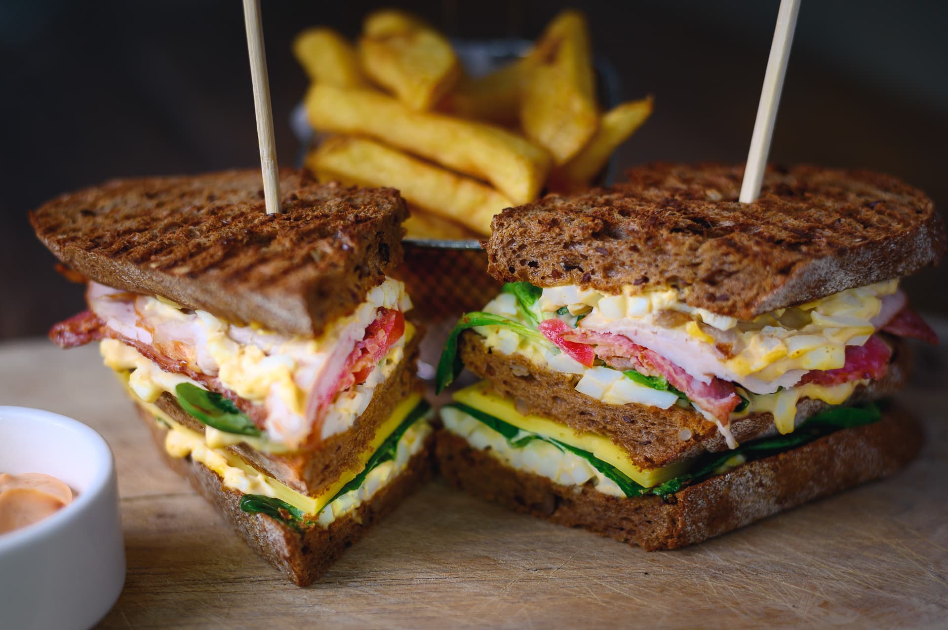 Foto van een heerlijke club sandwich