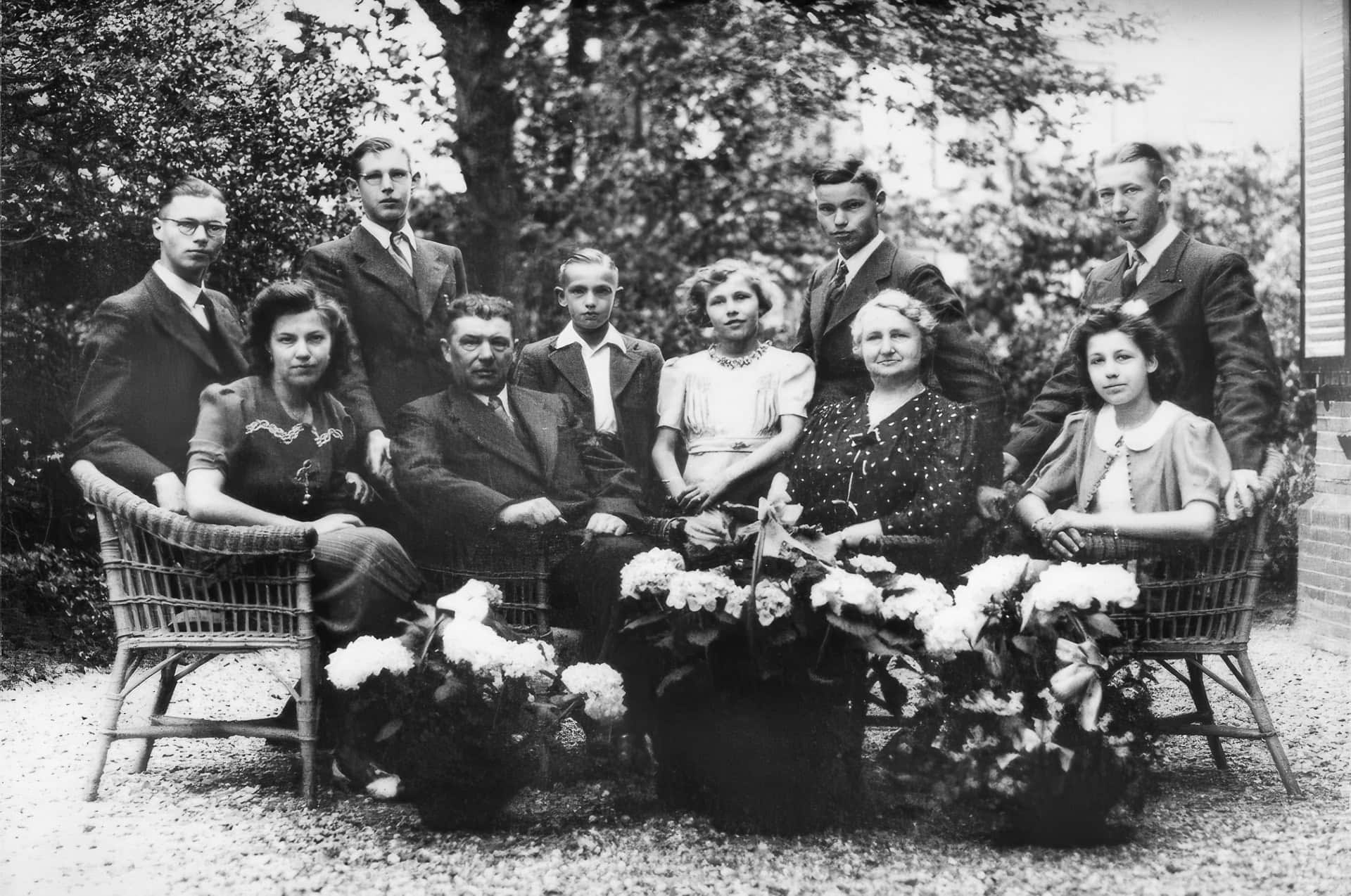 Oude familiefoto van de familie van Otten